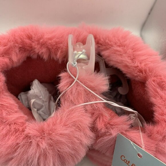 Cat & Jack Faux Fur Slippers For Girls Pull-on Bootie Pink Size XL 11 12 - Picture 6 of 7